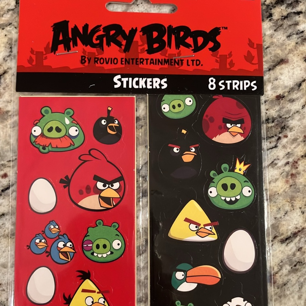 Angry Birds Stickers Bundle 6 Packs Red Black Reward Teacher Incentive Classroom - Picture 5 of 5